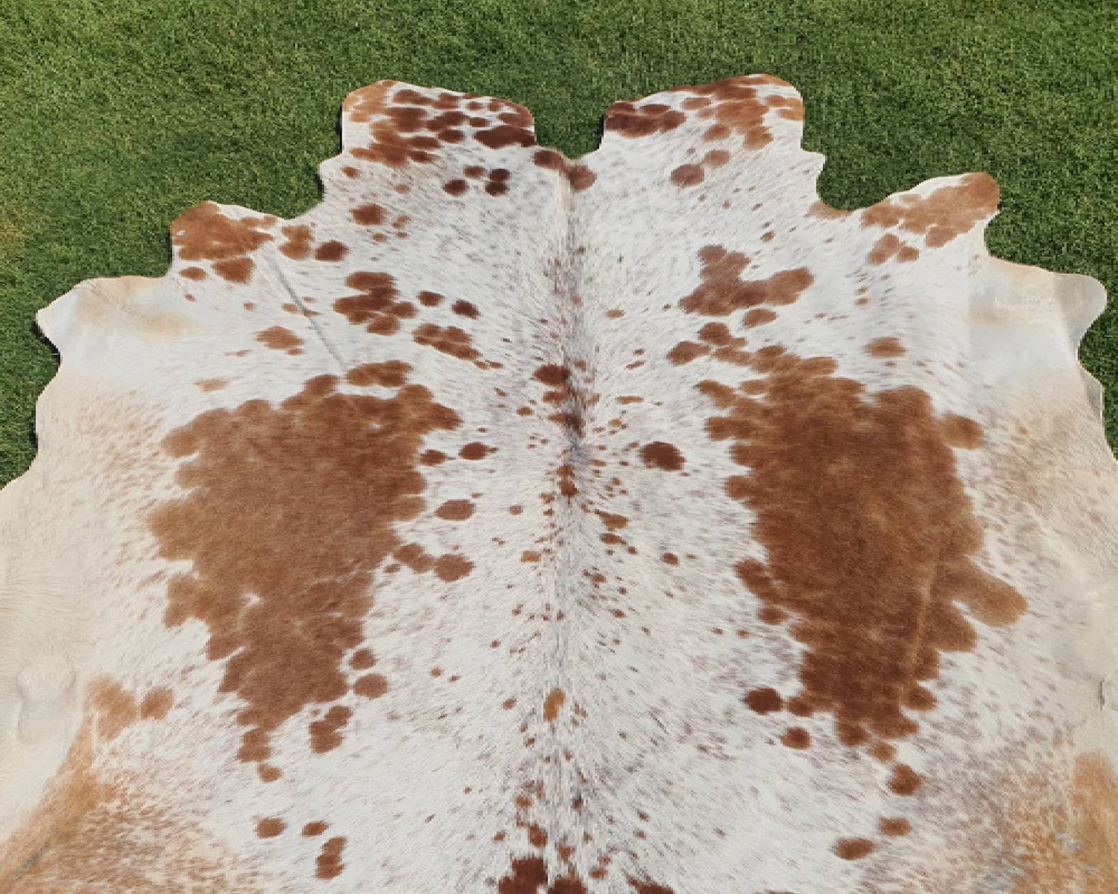 Brown and White cowhide - animal skin rugs- Brown and white leather rug -Large cowhide rug - Small cowhide rug - Living Room Area Rug