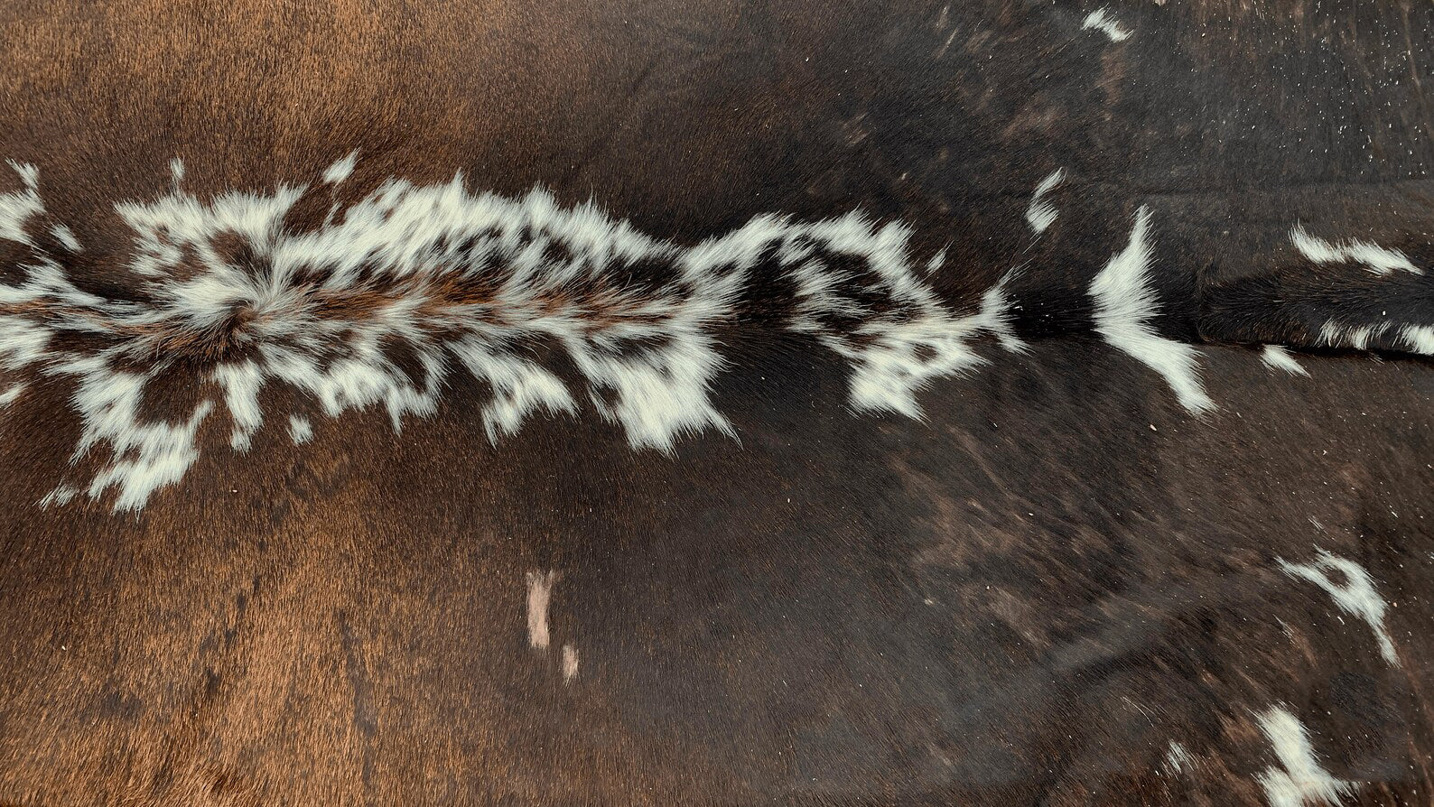 Natural Tricolor Cowhide Rug - Large Cowhide Rug for Living Room Area - Brindle Cowhide Rug - Natural Cowhide Floor Rug