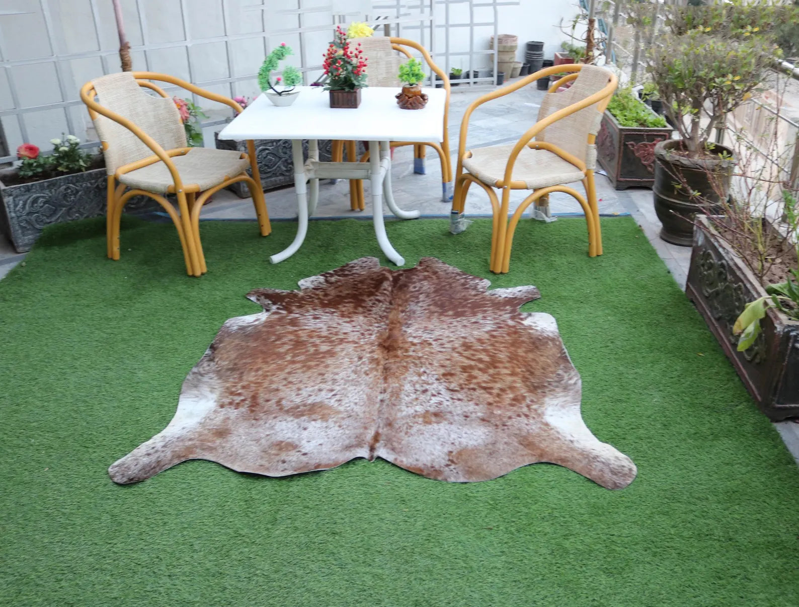 Cowhide Rug-Genuine Brown and White Cowhide Rug-Exclusive Spotted Cow Skin Rug-Large Cowhide Rug-Brazilian Cowhide Area Rug-Tricolor Cowhide