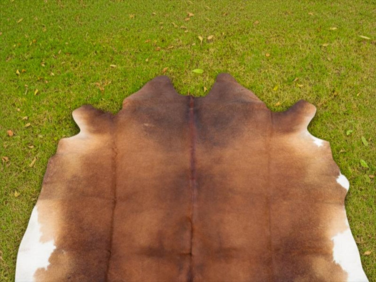 Genuine Brindle Cowhide Rug Natural Tricolor Brazilian Animal Skin Rug