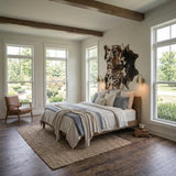 Tricolor Genuine Cowhide Rug in Pakistan | Premium Brown Black & White Cow Skin Rug | Natural Cow Hide Rugs
