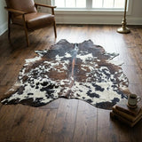 Tricolor Genuine Cowhide Rug in Pakistan | Premium Brown Black & White Cow Skin Rug | Natural Cow Hide Rugs
