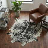 Salt & Pepper Genuine Cowhide Rug Price in Pakistan | Black & White Natural Cow Skin Rug | Export Quality Cow Hide