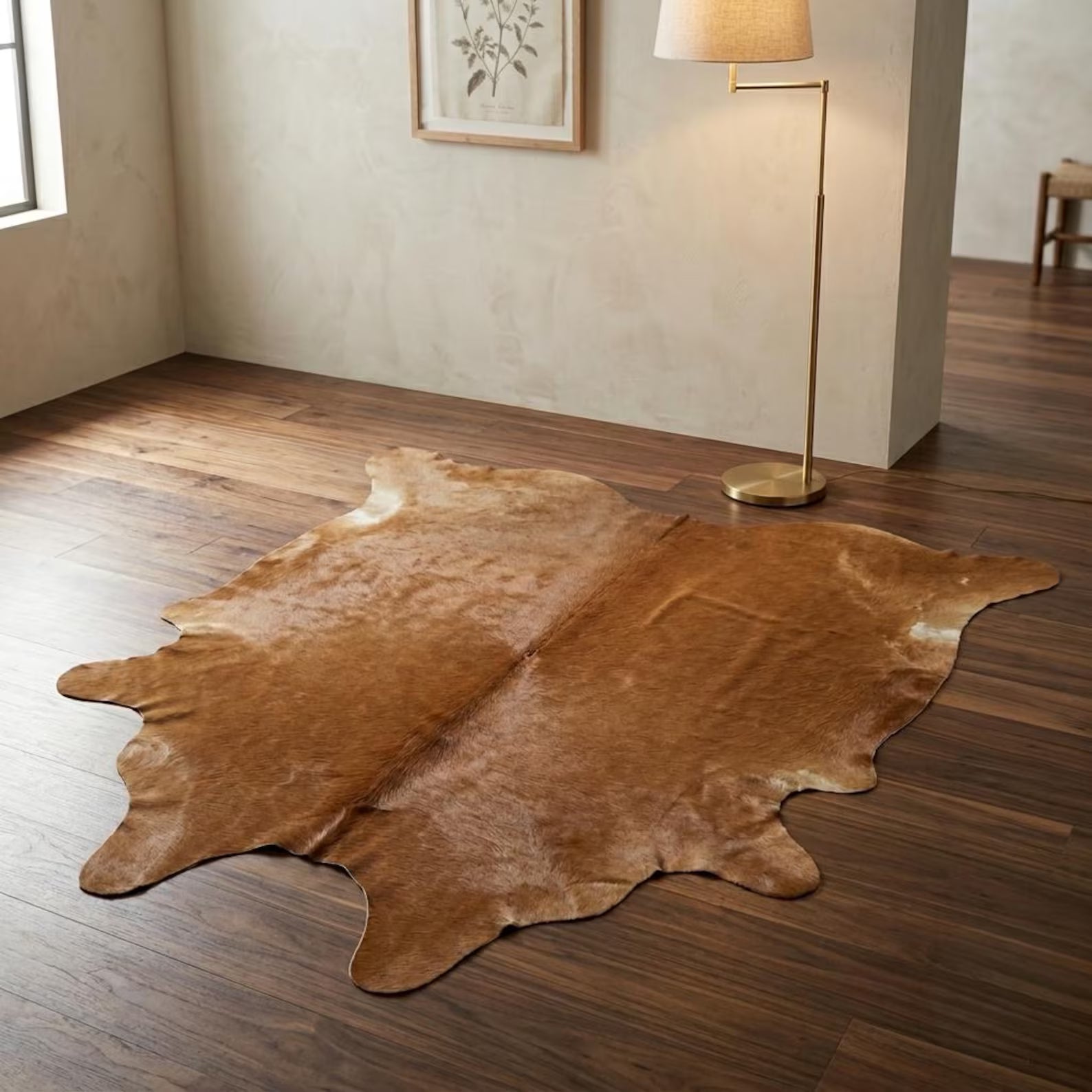 Cowhide Rug in Brown Price in Pakistan | Premium Genuine Cow Skin Rug | Export Quality