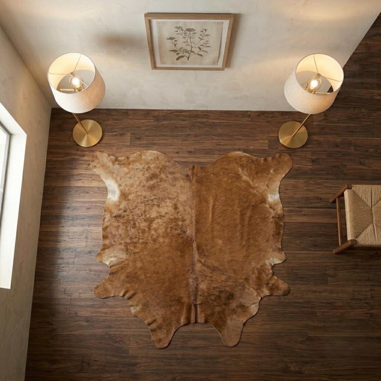 Cowhide Rug in Brown Price in Pakistan | Premium Genuine Cow Skin Rug | Export Quality