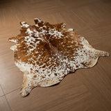 Brown & White Cowhide Rug Price in Pakistan | Premium Genuine Cow Skin Rug | Export Quality