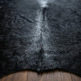 Black Cowhide Rug with Speckled Hair Price in Pakistan | Premium Genuine Cow Skin Rug | Export Quality