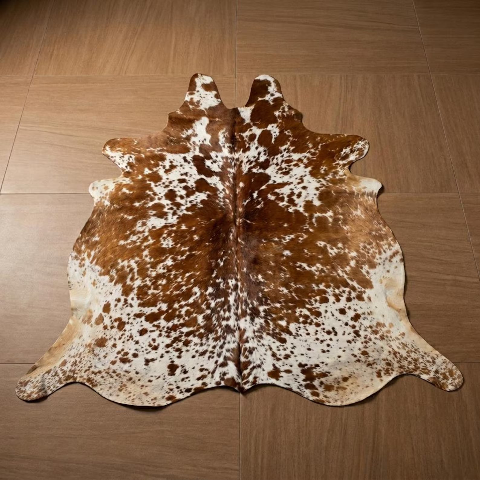 Brown & White Cowhide Rug Price in Pakistan | Premium Genuine Cow Skin Rug | Export Quality