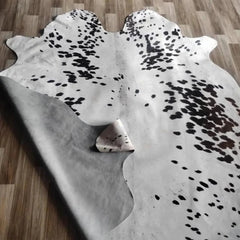 Genuine Black & White Spotted Cowhide Rug
