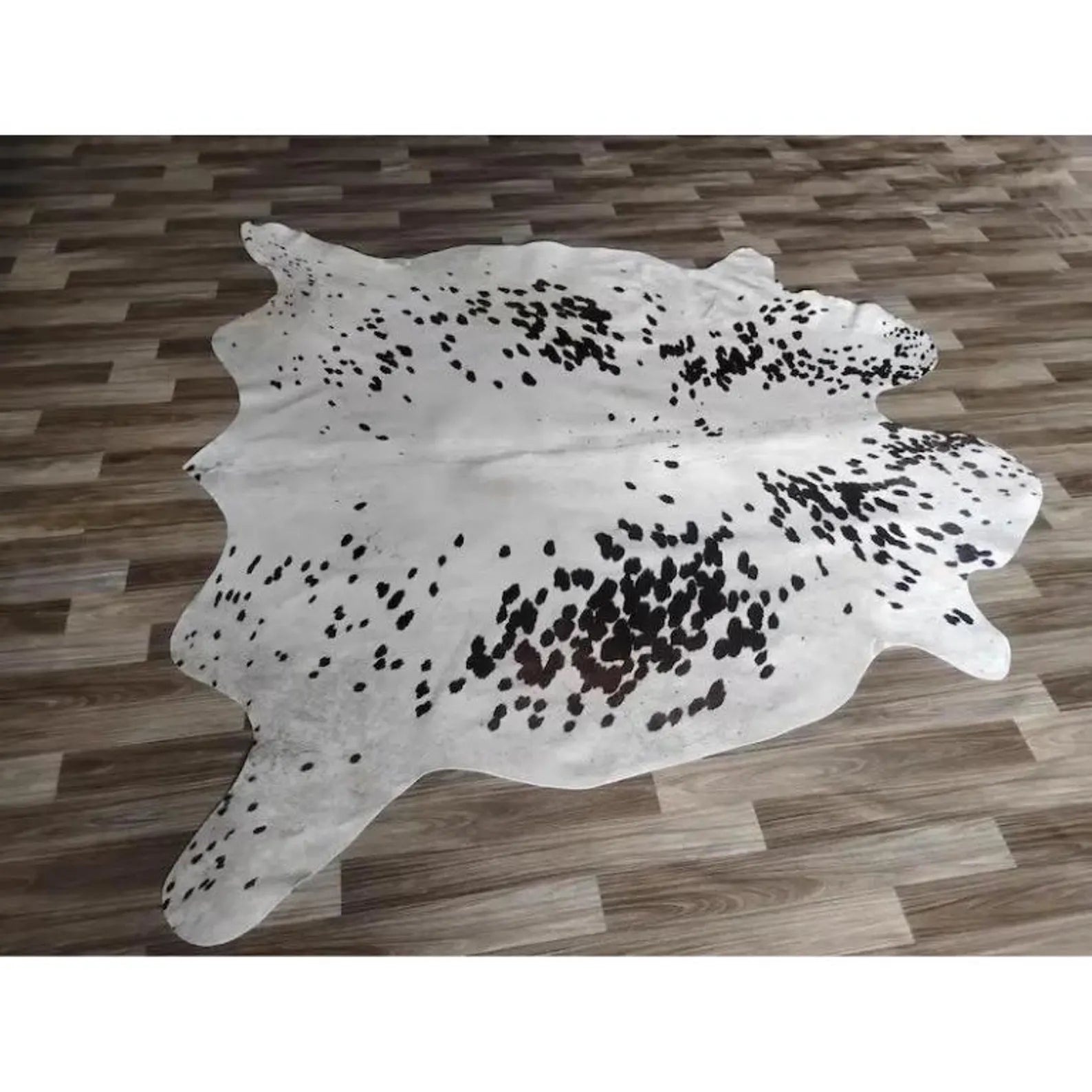 Genuine Black & White Spotted Cowhide Rug