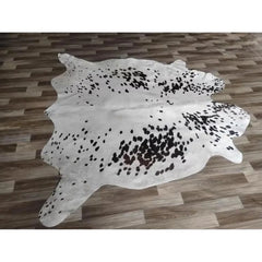 Genuine Black & White Spotted Cowhide Rug