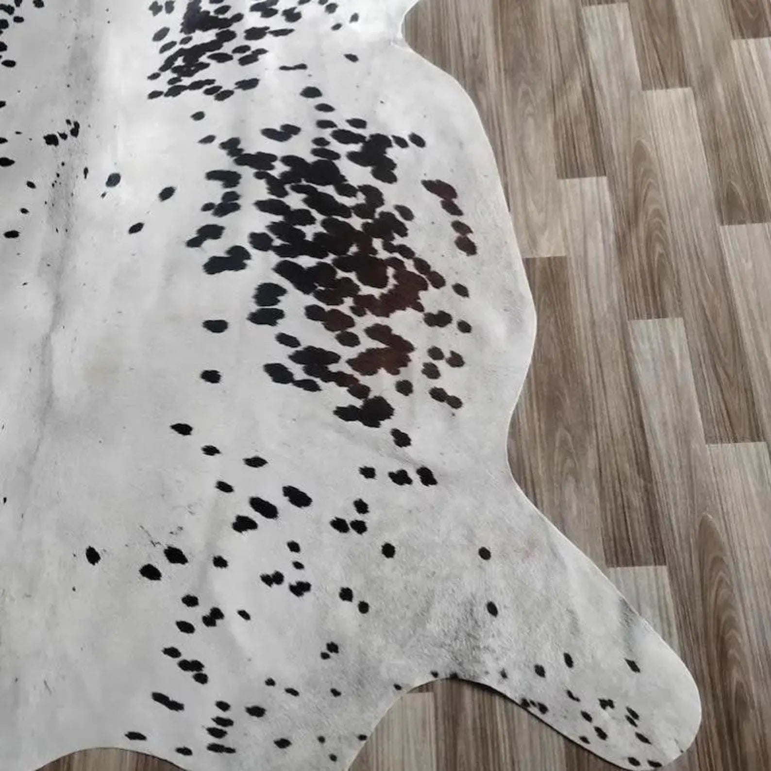 Genuine Black & White Spotted Cowhide Rug