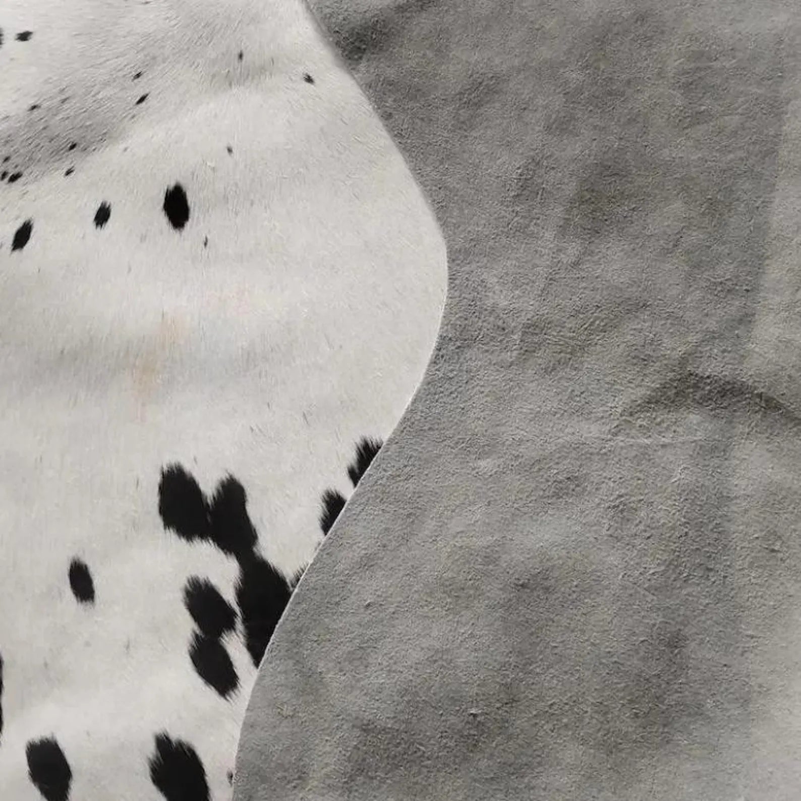 Genuine Black & White Spotted Cowhide Rug
