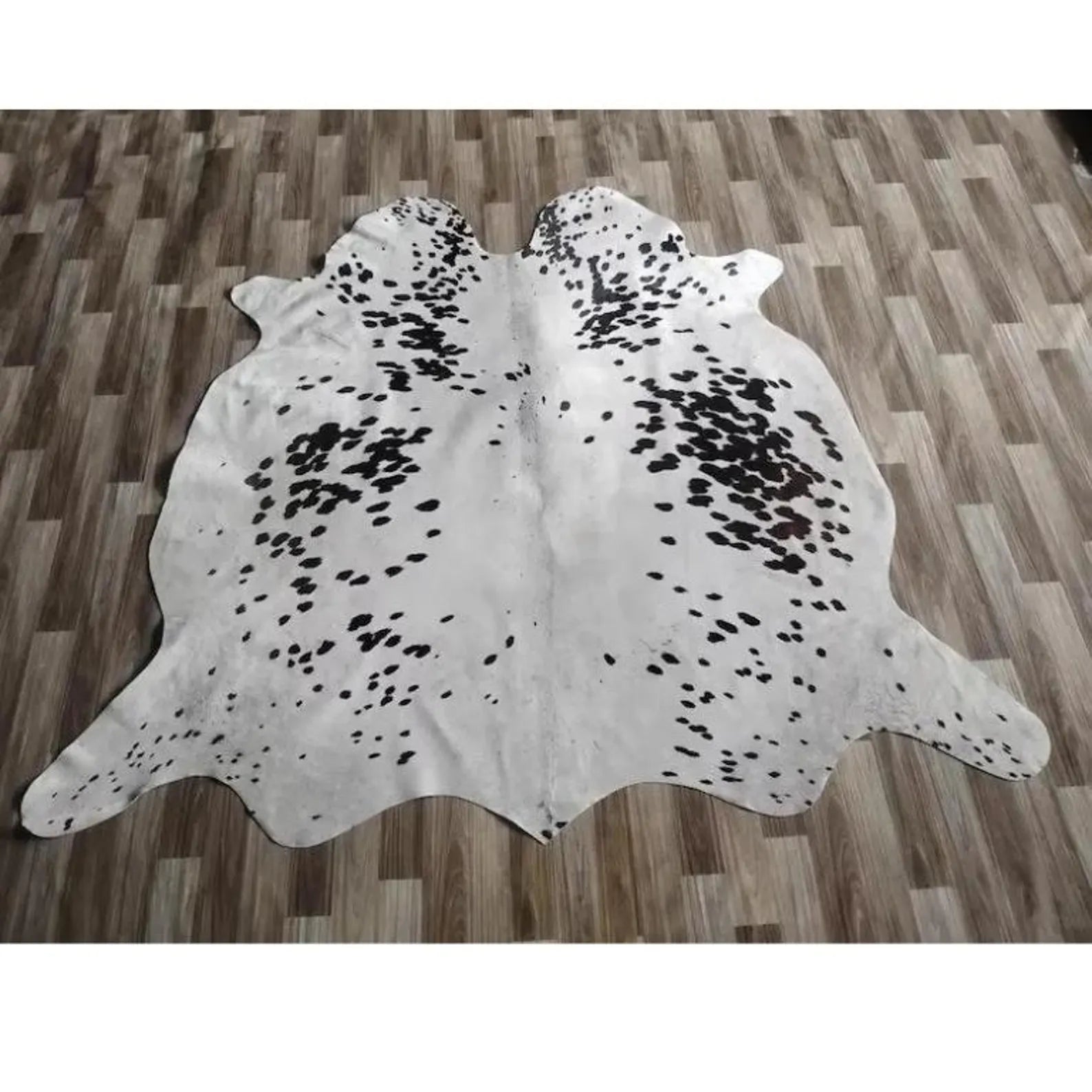 Genuine Black & White Spotted Cowhide Rug