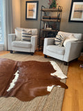 Premium Dark Brown Genuine Cowhide Rug Price in Pakistan | 100% Natural Cow Skin Leather Carpet