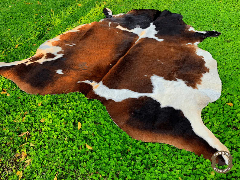 Premium Brown, Black & White Cowhide Rug – Natural Cow Hide Rug in Pakistan