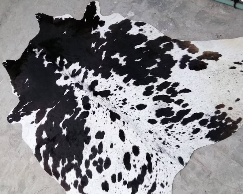 Premium Salt & Pepper Cow Hide Rug | Genuine Black & White Cowhide | Cow Hide Rug Price in Pakistan | Natural Cow Skin Rug