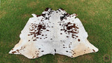 Premium White & Brown Speckled Cowhide Rug – Genuine Cow Skin Rug | Cowhide Rugs Price in Pakistan