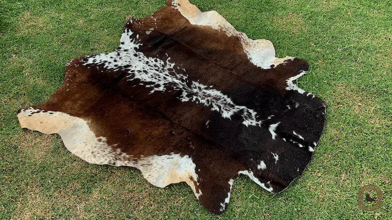 Premium Brown, Black & White Cowhide Rug – Natural Cow Hide Rug in Pakistan