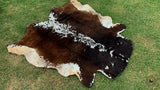 Premium Brown, Black & White Cowhide Rug – Natural Cow Hide Rug in Pakistan