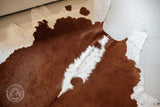 Premium Brown & White Genuine Cowhide Rug Price in Pakistan | Natural Cow Skin Leather Carpet