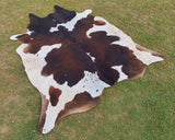 Premium Dark Brown & White Genuine Cowhide Rug – Natural Cow Skin Rug | Cowhide Rugs Price in Pakistan
