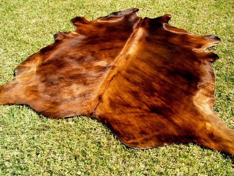 Premium Solid Brown Cow Hide Rug | Genuine Chocolate Brown Cowhide Rug | Cow Hide Rug Price in Pakistan | Natural Cow Skin Carpet