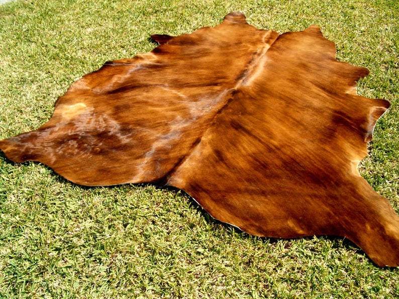 Premium Solid Brown Cow Hide Rug | Genuine Chocolate Brown Cowhide Rug | Cow Hide Rug Price in Pakistan | Natural Cow Skin Carpet