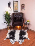Premium Black & White Genuine Cowhide Rug Price in Pakistan | Natural Cow Skin Leather Carpet