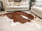 Premium Brown & White Genuine Cowhide Rug Price in Pakistan | Natural Cow Skin Leather Carpet