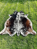 Premium Exotic Tricolor Cow Hide Rug | Genuine Black Brown & White Cowhide Rug | Cow Hide Rug Price in Pakistan | Natural Cow Skin Carpet
