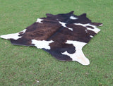Premium Dark Brown & White Cow Hide Rug | Genuine Cowhide Rug | Cow Hide Rug Price in Pakistan | Natural Cow Skin Carpet