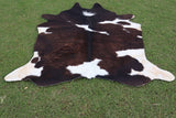 Premium Dark Brown & White Cow Hide Rug | Genuine Cowhide Rug | Cow Hide Rug Price in Pakistan | Natural Cow Skin Carpet