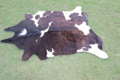 Premium Dark Brown & White Cow Hide Rug | Genuine Cowhide Rug | Cow Hide Rug Price in Pakistan | Natural Cow Skin Carpet