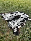 Premium Black & White Cow Hide Rug | Genuine Cowhide Rug | Cow Hide Rug Price in Pakistan | Natural Cow Skin Carpet