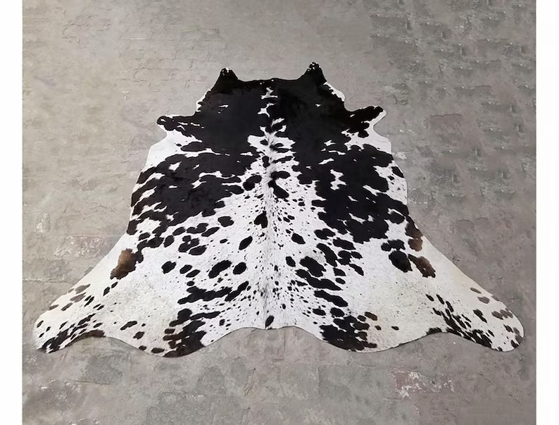 Premium Salt & Pepper Cow Hide Rug | Genuine Black & White Cowhide | Cow Hide Rug Price in Pakistan | Natural Cow Skin Rug