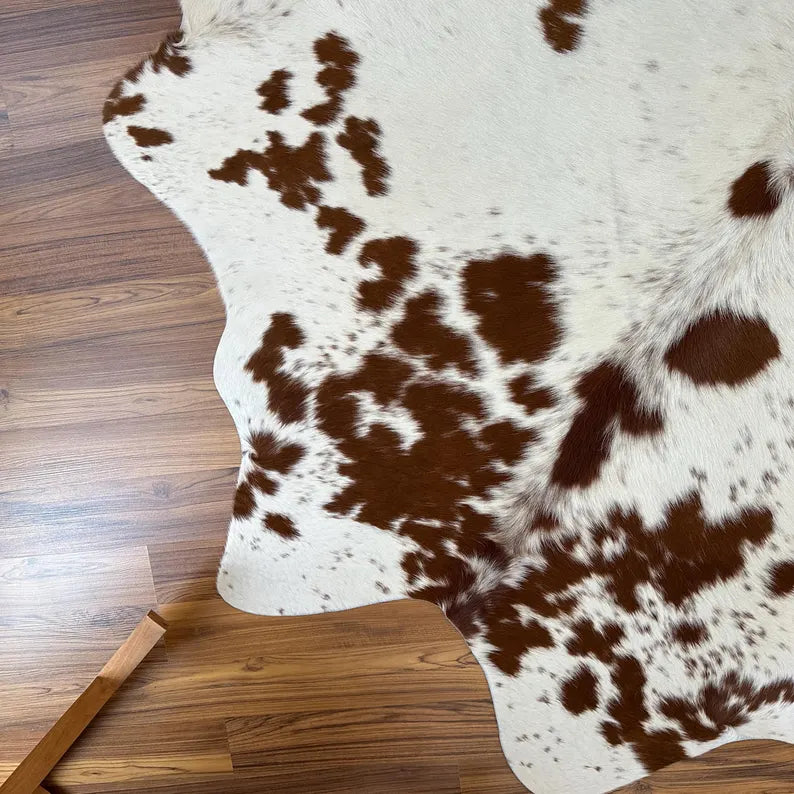 Premium White & Brown Genuine Cowhide Rug – Natural Cow Skin Rug | Cowhide Rugs Price in Pakistan