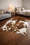 Premium Brown & White Genuine Cowhide Rug Price in Pakistan | Natural Cow Skin Leather