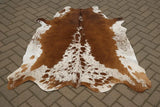Brown & White Genuine Cowhide Rug Price in Pakistan | Premium Natural Cow Skin Rug for Sale