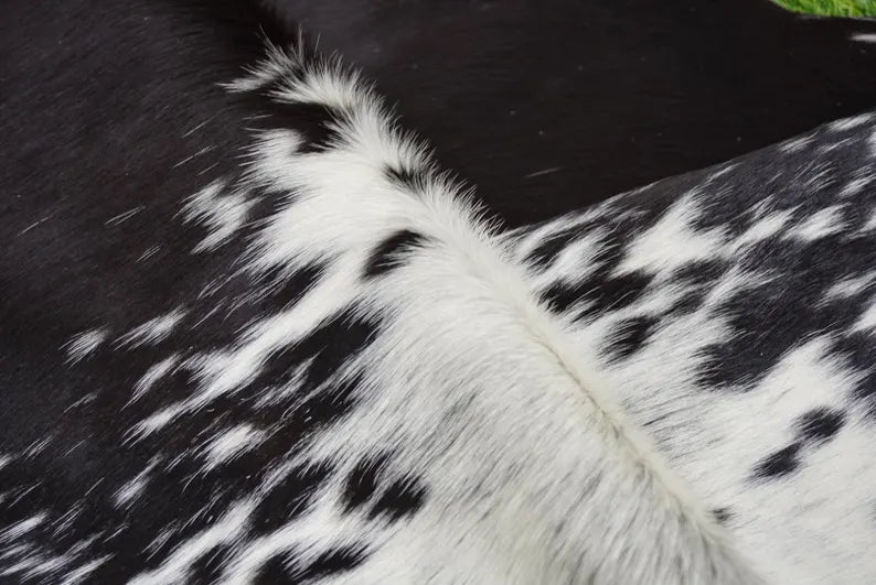 Premium Black & White Genuine Cowhide Rug Price in Pakistan | Natural Cow Skin Leather Carpet