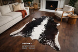 Premium Black & White Genuine Cowhide Rug Price in Pakistan | Natural Cow Skin Leather Carpet