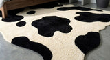 Premium Black & White Genuine Cowhide Rug Price in Pakistan | 100% Natural Cow Skin Leather Carpet