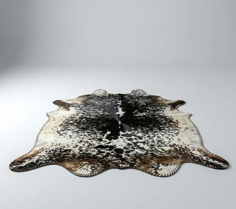 Black & White Speckled Cow Hide Rug | Genuine Cowhide Rug | Cow Hide Rug Price in Pakistan