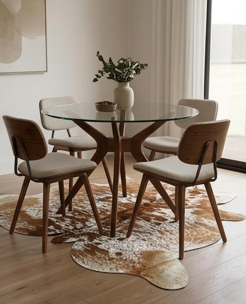 Premium Brown & White Speckled Genuine Cowhide Rug Price in Pakistan | Natural Cow Skin Leather Carpet