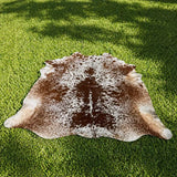 Premium Brown & White Speckled Cowhide Rug – Natural Cow Hide Rug in Pakistan