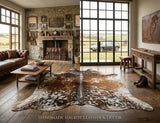 Premium Brown Speckled Genuine Cowhide Rug Price in Pakistan | Natural Cow Skin Leather Carpet