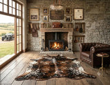 Premium Brown Speckled Genuine Cowhide Rug Price in Pakistan | Natural Cow Skin Leather Carpet