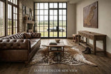 Premium Brown Speckled Genuine Cowhide Rug Price in Pakistan | Natural Cow Skin Leather Carpet