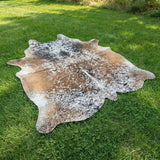 Premium Speckled Brown Genuine Cowhide Rug Price in Pakistan | Natural Cow Skin Leather Carpet
