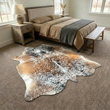 Premium Speckled Brown Genuine Cowhide Rug Price in Pakistan | Natural Cow Skin Leather Carpet